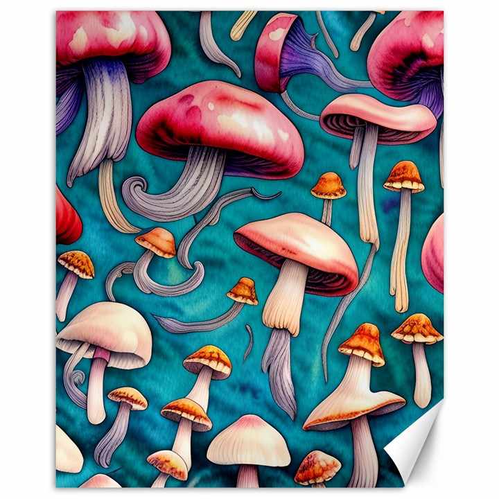 Witchy Mushroom Canvas 11  x 14 