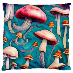 Witchy Mushroom Large Cushion Case (one Side) by GardenOfOphir