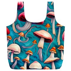 Witchy Mushroom Full Print Recycle Bag (xl) by GardenOfOphir