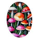 Goblincore Mushroom Ornament (Oval) Front