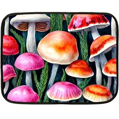 Goblincore Mushroom Fleece Blanket (mini) by GardenOfOphir