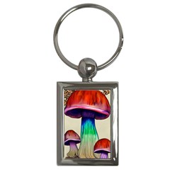 Tiny Mushroom Key Chain (rectangle) by GardenOfOphir