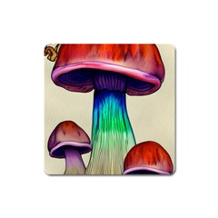 Tiny Mushroom Square Magnet by GardenOfOphir