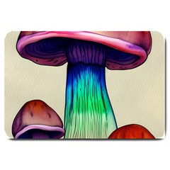 Tiny Mushroom Large Doormat by GardenOfOphir