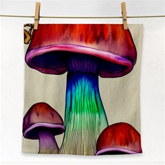 Tiny Mushroom Face Towel by GardenOfOphir