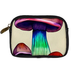 Tiny Mushroom Digital Camera Leather Case by GardenOfOphir