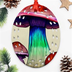 Tiny Mushroom Ornament (oval Filigree) by GardenOfOphir