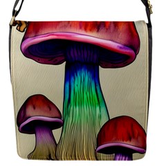 Tiny Mushroom Flap Closure Messenger Bag (s) by GardenOfOphir