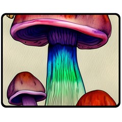 Tiny Mushroom Fleece Blanket (medium) by GardenOfOphir