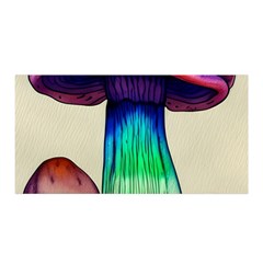 Tiny Mushroom Satin Wrap 35  X 70  by GardenOfOphir