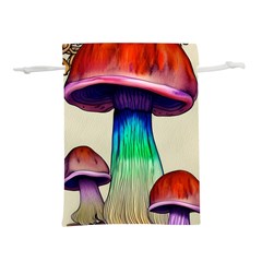 Tiny Mushroom Lightweight Drawstring Pouch (l) by GardenOfOphir