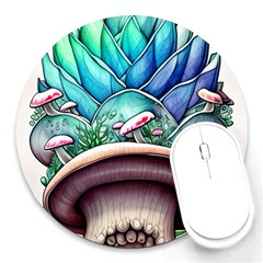 Mushrooms Nature s Little Wonders Round Mousepad by GardenOfOphir