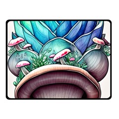 Mushrooms Nature s Little Wonders One Side Fleece Blanket (small) by GardenOfOphir