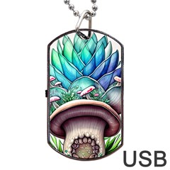 Mushrooms Nature s Little Wonders Dog Tag Usb Flash (two Sides) by GardenOfOphir