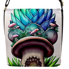 Mushrooms Nature s Little Wonders Flap Closure Messenger Bag (s) by GardenOfOphir