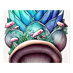 Mushrooms Nature s Little Wonders Premium Plush Fleece Blanket (large)