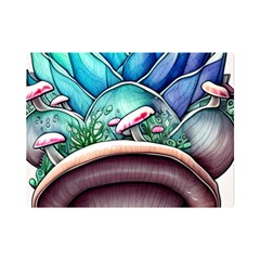 Mushrooms Nature s Little Wonders One Side Premium Plush Fleece Blanket (mini) by GardenOfOphir