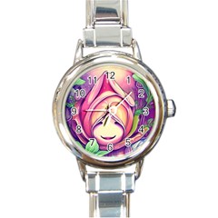 Forest Mushroom Round Italian Charm Watch by GardenOfOphir