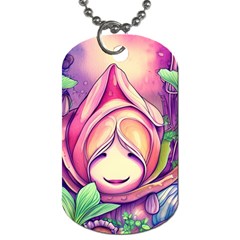 Forest Mushroom Dog Tag (one Side) by GardenOfOphir