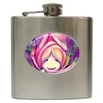 Forest Mushroom Hip Flask (6 oz) Front