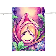 Forest Mushroom Lightweight Drawstring Pouch (xl) by GardenOfOphir