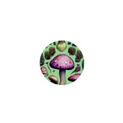 Witchy Forest Mushroom 1  Mini Magnets by GardenOfOphir