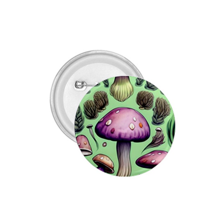 Witchy Forest Mushroom 1.75  Buttons