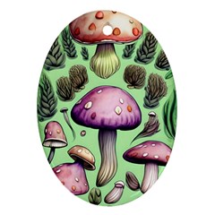 Witchy Forest Mushroom Ornament (oval)