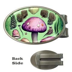 Witchy Forest Mushroom Money Clips (oval)  by GardenOfOphir