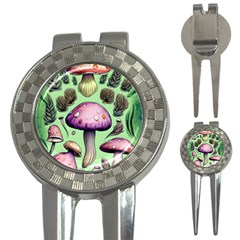 Witchy Forest Mushroom 3-in-1 Golf Divots by GardenOfOphir