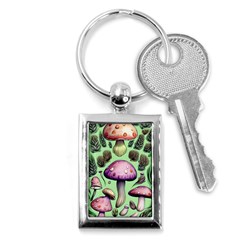 Witchy Forest Mushroom Key Chain (rectangle) by GardenOfOphir