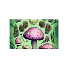 Witchy Forest Mushroom Sticker (rectangular) by GardenOfOphir