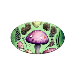 Witchy Forest Mushroom Sticker Oval (10 Pack) by GardenOfOphir