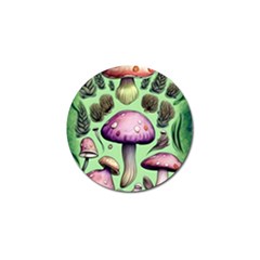 Witchy Forest Mushroom Golf Ball Marker by GardenOfOphir