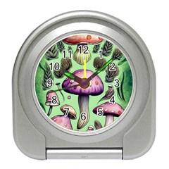 Witchy Forest Mushroom Travel Alarm Clock by GardenOfOphir