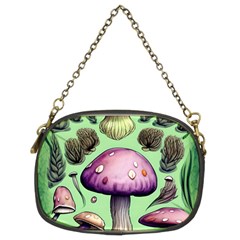 Witchy Forest Mushroom Chain Purse (two Sides) by GardenOfOphir