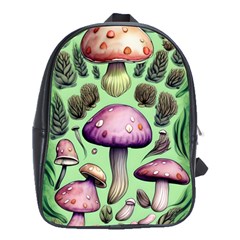 Witchy Forest Mushroom School Bag (large) by GardenOfOphir