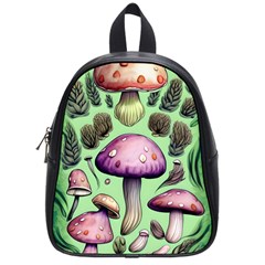 Witchy Forest Mushroom School Bag (small) by GardenOfOphir