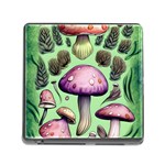 Witchy Forest Mushroom Memory Card Reader (Square 5 Slot) Front