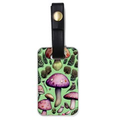 Witchy Forest Mushroom Luggage Tag (one Side) by GardenOfOphir