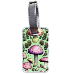 Witchy Forest Mushroom Luggage Tag (two Sides) by GardenOfOphir