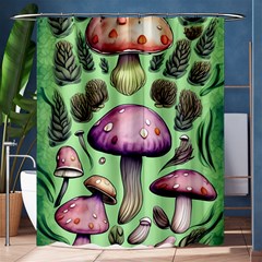 Witchy Forest Mushroom Shower Curtain 60  X 72  (medium)  by GardenOfOphir