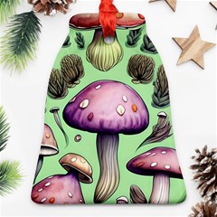 Witchy Forest Mushroom Bell Ornament (two Sides) by GardenOfOphir