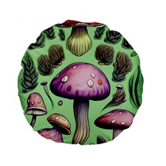 Witchy Forest Mushroom Standard 15  Premium Round Cushions by GardenOfOphir