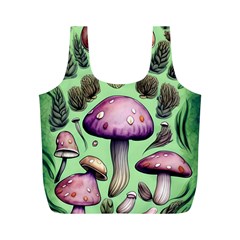 Witchy Forest Mushroom Full Print Recycle Bag (m) by GardenOfOphir