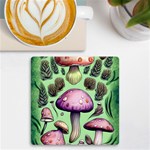 Witchy Forest Mushroom UV Print Square Tile Coaster  Front