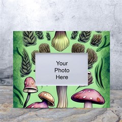 Witchy Forest Mushroom White Tabletop Photo Frame 4 x6  by GardenOfOphir