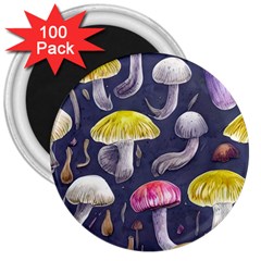 Fantasy Woodland Mushroom 3  Magnets (100 Pack) by GardenOfOphir