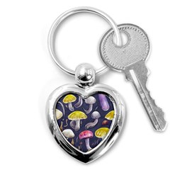 Fantasy Woodland Mushroom Key Chain (heart) by GardenOfOphir