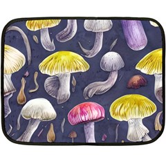 Fantasy Woodland Mushroom One Side Fleece Blanket (mini) by GardenOfOphir